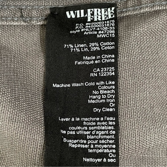 Aritzia Wilfred Free Rayder Linen Cotton Canvas Jacket Graphite Pencil Grey XS - Picture 15 of 16